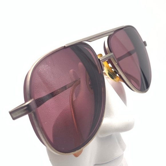 Vintage Lawrence Eyewear Silver Aviator Sunglasses Frames - Picture 2 of 6